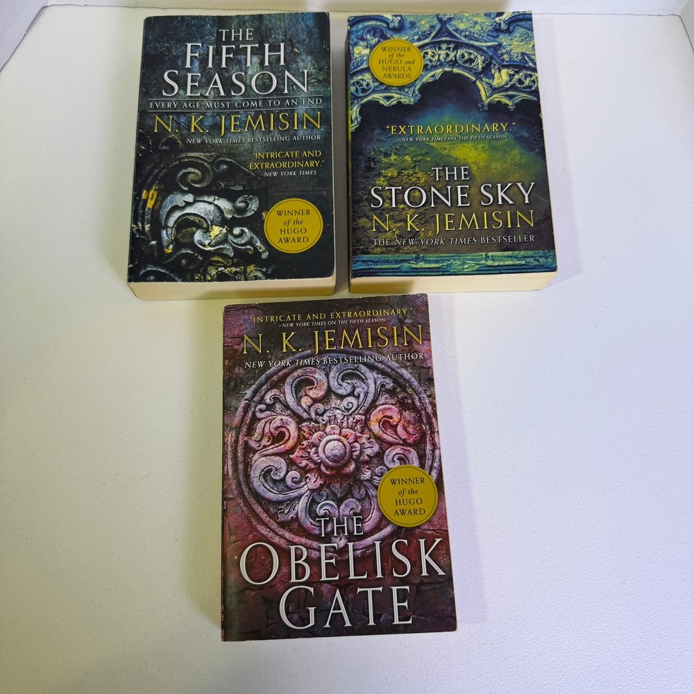 The Broken Earth Trilogy NK Jemisin 3 Book Set Fifth Season Obelisk Gate Stone